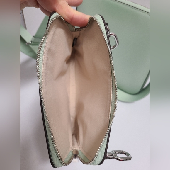 Kate Spade NY LABEL Smooth Leather 3-in-1 Crossbody Bag in Mint Green Pistachio - Picture 14 of 16